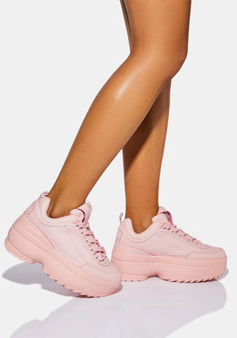 Peach Rec League Platform Sneakers