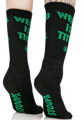 Weed Is Tite Crew Sock