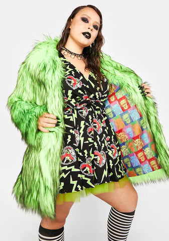 Ur Wanted Dead Or Alive Faux Fur Jacket