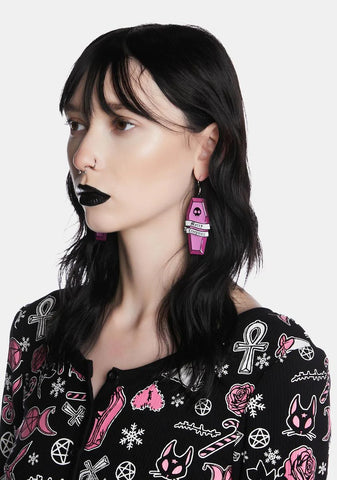 Christmas Spirits Coffin Earrings