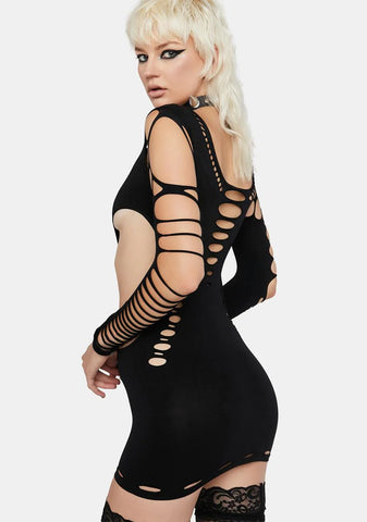 Blessed & Distressed Mini Dress