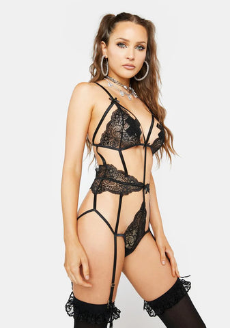 Not Camera Shy Lace Teddy