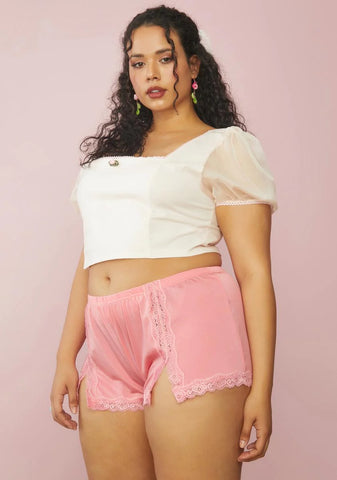 Lady Love In The Willows Satin Shorts