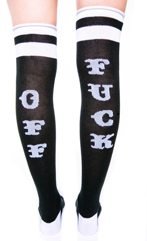 Up Yours Rolled Over The Knee Socks