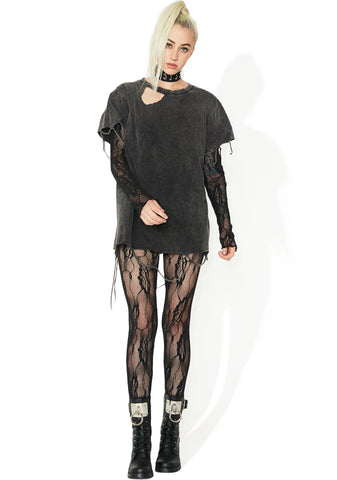 Midnight Garden Lace Bodystocking