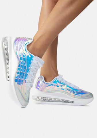 Shine Don't Stop Holographic Sneakers