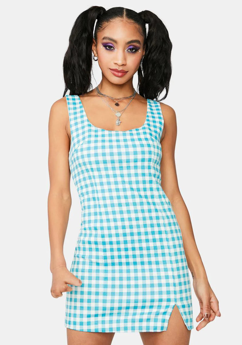 Park Sunshine Gingham Mini Dress