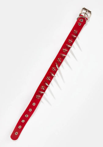Red Mega Spikey Baby Collar