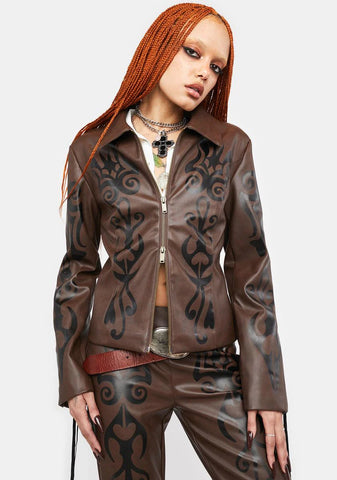 Into The Woods Vegan Leather Jacket