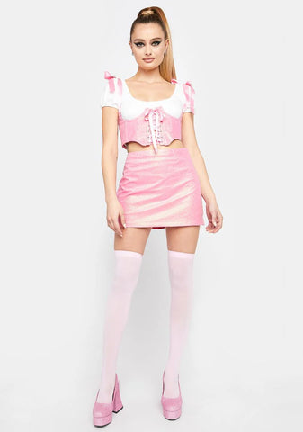 Twinkle Kiss Glitter Underbust Corset