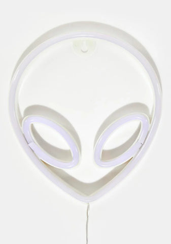 Candied Cosmic Greetings Neon Alien Sign