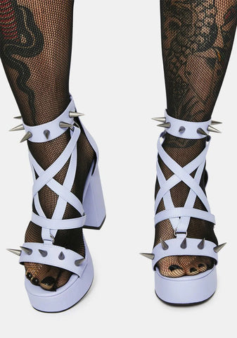 Lilac Killing Me Softly Spiked Heels