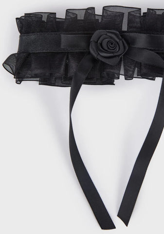 Sneaky Wink Ruffled Choker