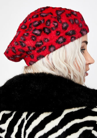 Hot Feral Fashionista Leopard Beret
