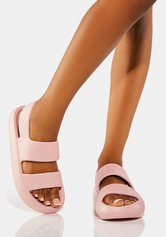 Blush Sidewalk Shuffle Slide Sandals
