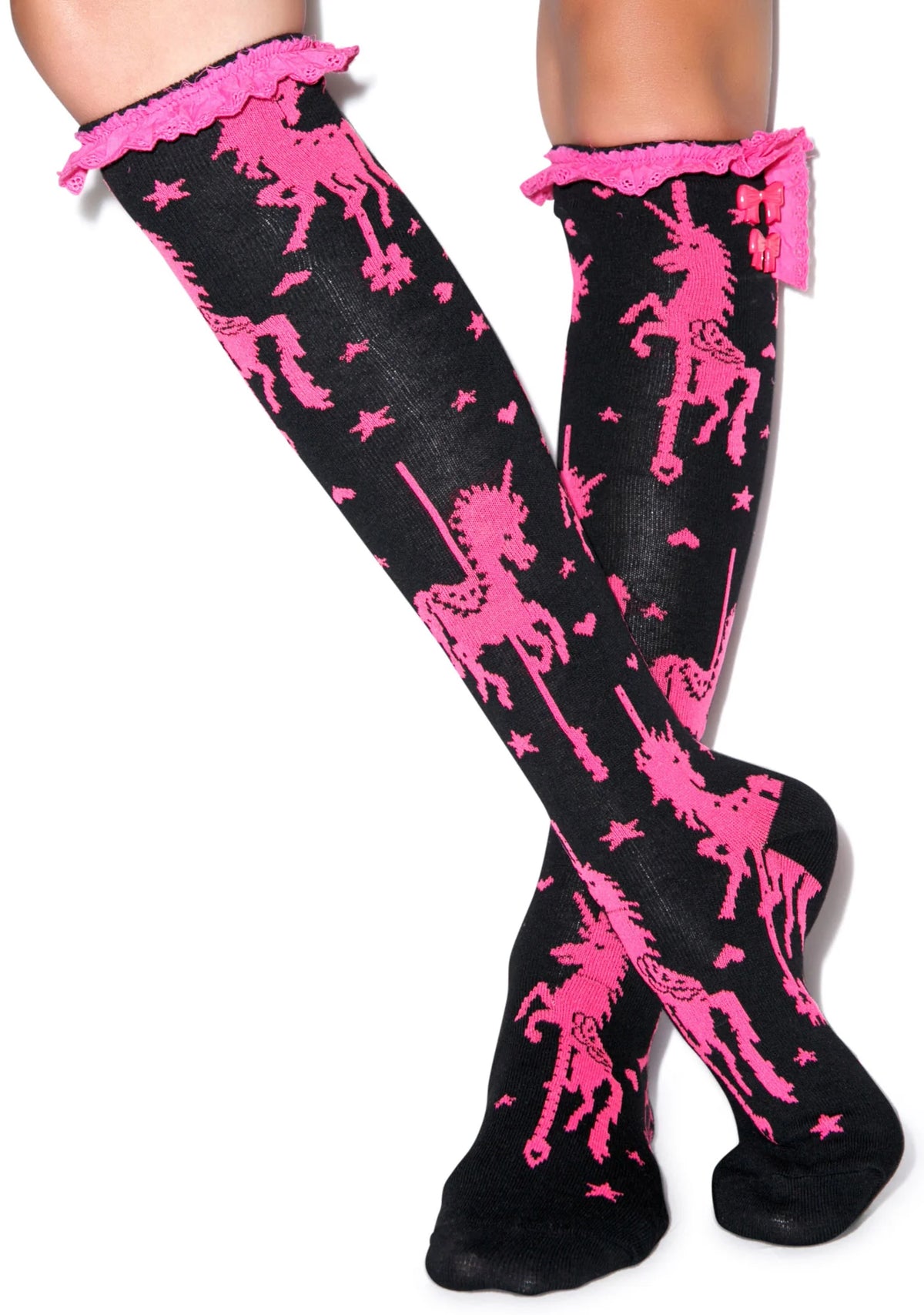 Unicorn Carousel Eyelet Knee Sock