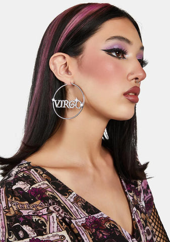 Reppin' Virgo Hoop Earrings