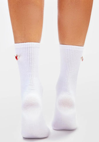 Angel Find My Love Ribbed Crew Socks