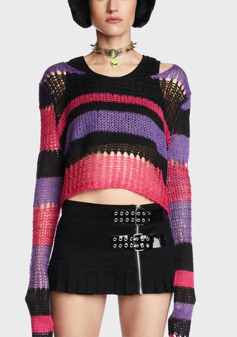 Crave Chaos Striped Sweater