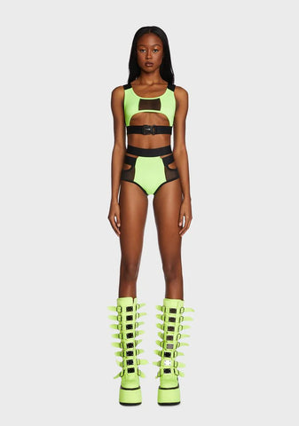To The Brink Mesh Set - Neon Green