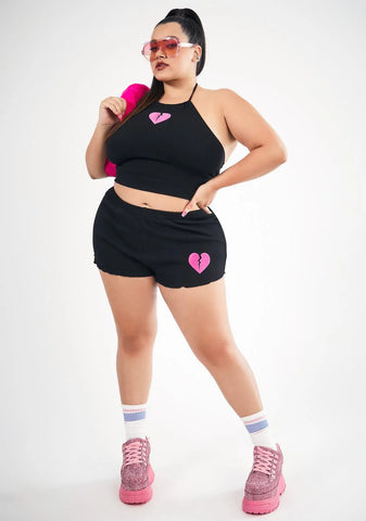 Showing No Affection Halter And Shorts Set