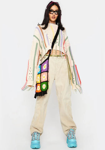 Sand Cord Slouch Jeans