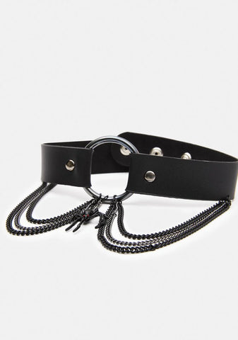 Arachnophobia Chain O-Ring Choker