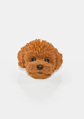 Honey Brown Wauwau Poodle Candle