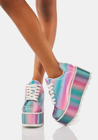 Lala Prizmatiq Pastel Platform Sneakers