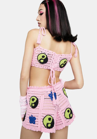 Yin Yang Crochet Shorts