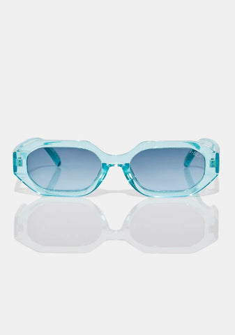 Mercer Turquoise Oval Sunglasses