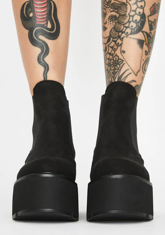 Suede Rougher The Better Platform Boots