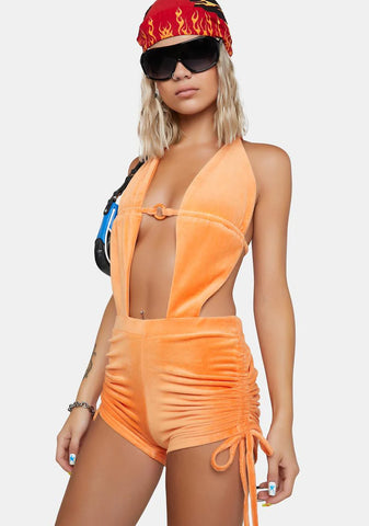 Mango Look My Way Velour Romper