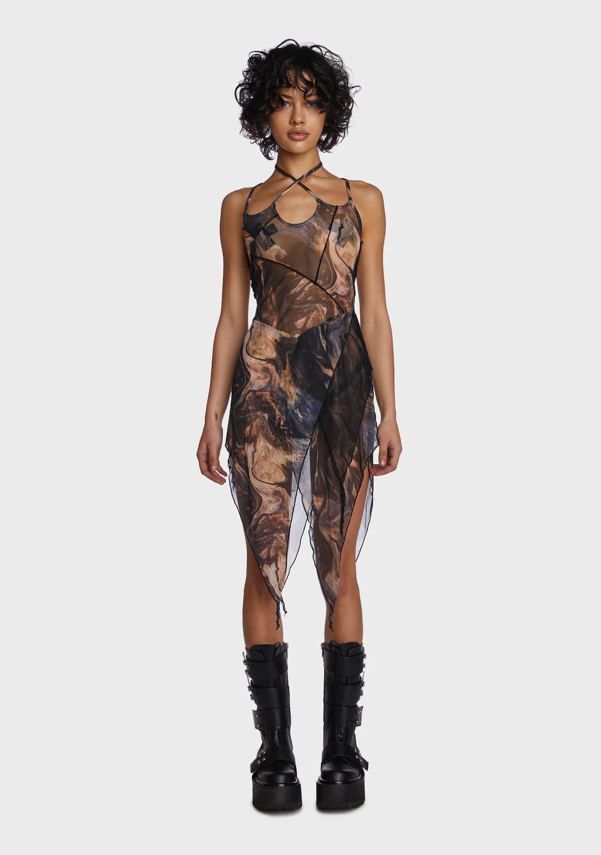 Echo Rockslide Print Midi Dress