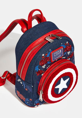 Marvel Captain America 80th Anniversary Shield Mini Backpack