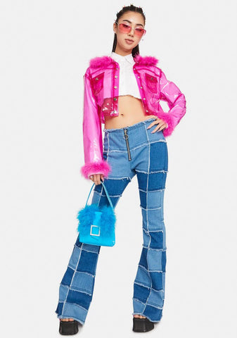 Planet Her Vinyl Trucker Jacket