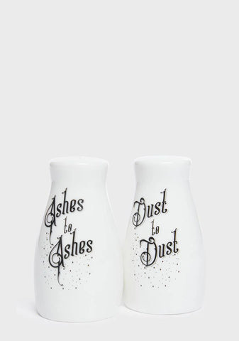Ashes To Ashes Dust To Dust Salt And Pepper Shaker Set