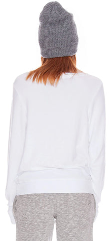 Cat and Moon Baggy Beach Jumper - White