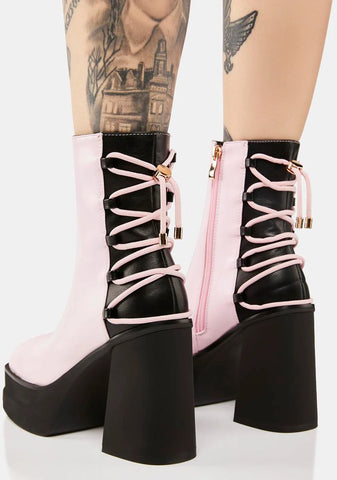 Ahariah Lace-Up Platform Boots