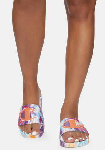 Magenta IPO Tie Dye Slides