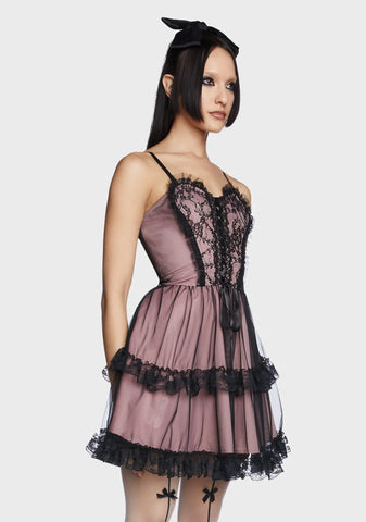 Strapless Tiered Mini Dress