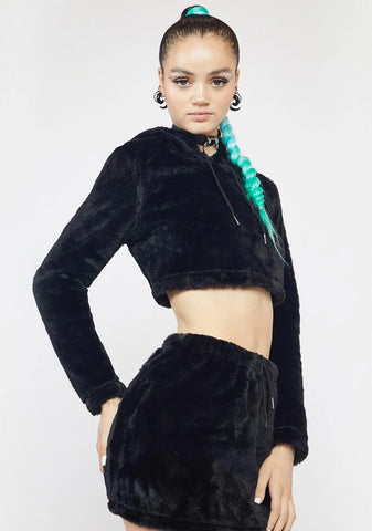 Wicked Furreak Animali Cropped Hoodie