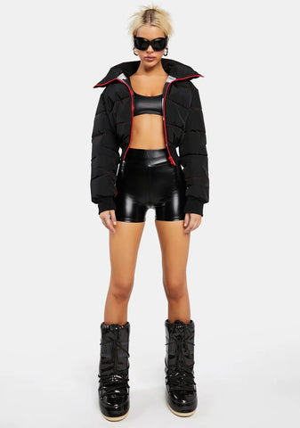 Leave 'Em Guessing Vegan Leather Shorts