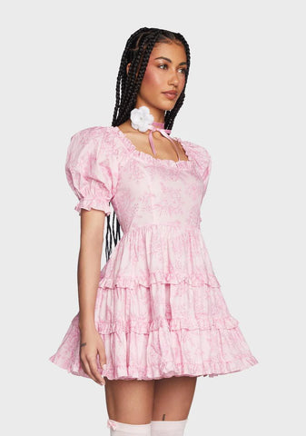 Wink For Me Babydoll Dress - Pink