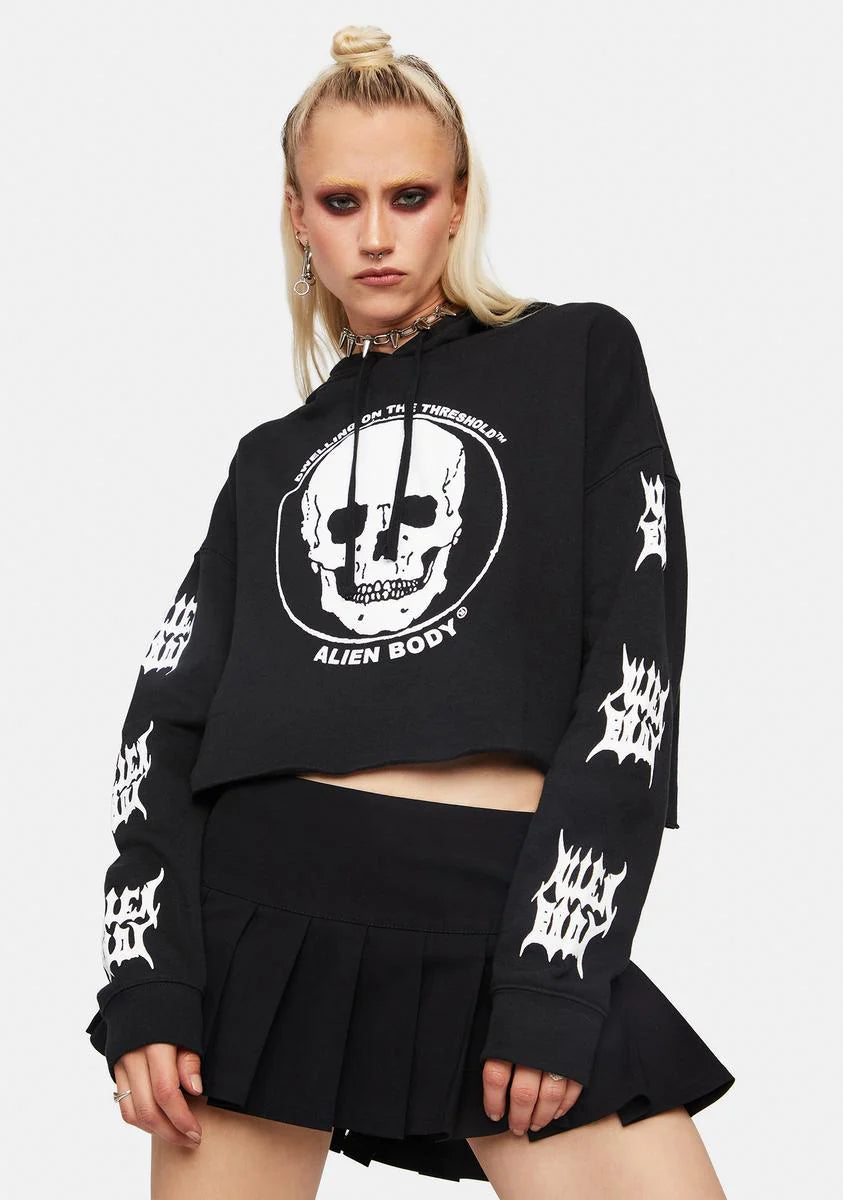 Techniskull Crop Hoodie