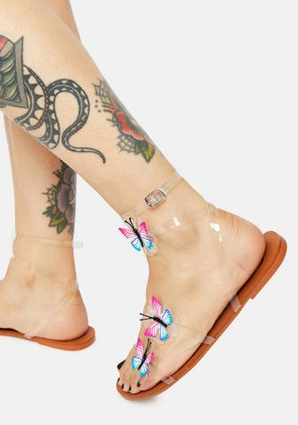 Sienna Butterfly Queen Clear Sandals