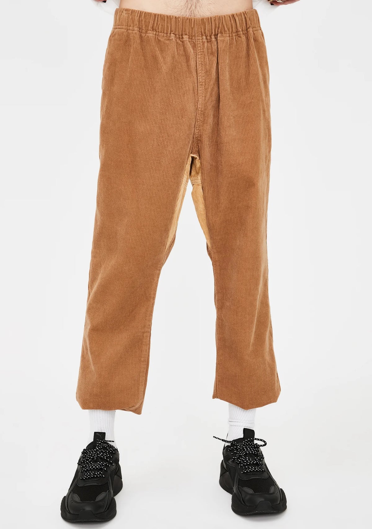 Beige Corduroy Easy Pants
