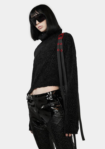 Turtleneck Strap Top