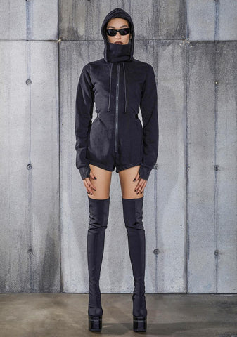 Snare Long Sleeve Hooded Mask Romper