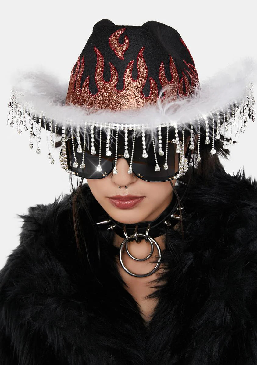 Devil's Inferno Flame Cowboy Hat